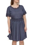 Junarose Lace-trimmed A-line Dress