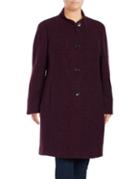 Ellen Tracy Plus Plum Long-sleeve Coat