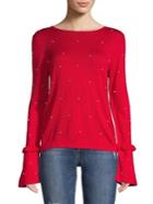 Context Embellished Bell-sleeve Top
