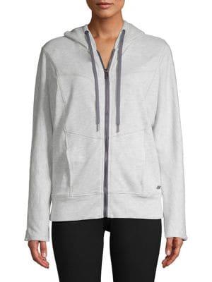 Marc New York Performance Heathered Paneled Zip Hoodie