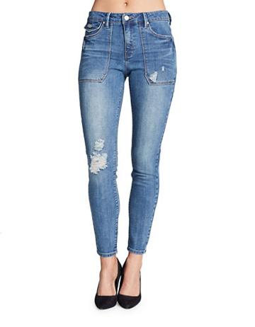 Unpublished Penny In Authentic Distressed Ankle Jeans