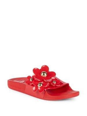Marc Jacobs Daisy Floral Applique Slides