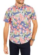 Nautica Classic-fit Linen-blend Floral Short-sleeve Shirt