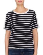 Catherine Catherine Malandrino Jersey Stripes Top