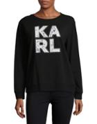 Karl Lagerfeld Paris Logo Long-sleeve Sweater
