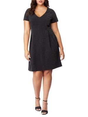 Rebel Wilson X Angels Plus Fit-&-flare Crepe Dress