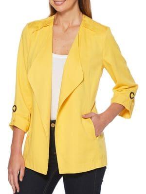 Rafaella Petite Tab-sleeve Long Blazer