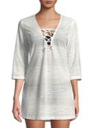 J Valdi Lace-up Front Coverup
