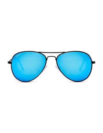 Diff Eyewear 57mm Blue Aviator Sunglasses