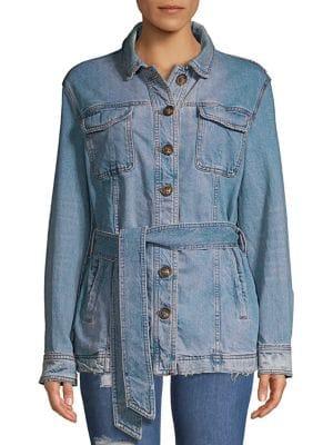 Free People Heritage Self-tie Denim Jacket