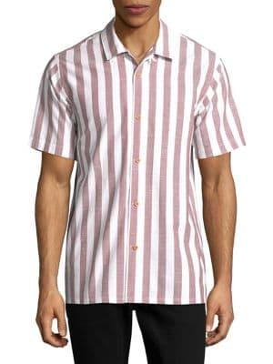 Dockers Premium Edition Henna Short-sleeve Stripe Shirt