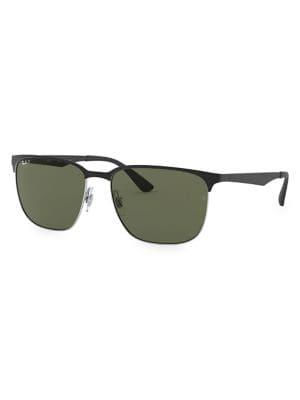 Ray-ban 59mm Square Metal Sunglasses