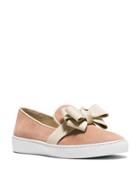 Michael Kors Collection Val Suede Bow Skate Sneakers
