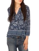 Lucky Brand Floral Peasant Top