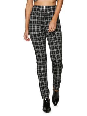 Tiger Mist Straight-leg Plaid Pants