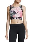 Nanette Lepore Printed Cropped Active Top