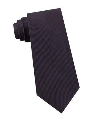 Calvin Klein Monogram Panel Silk Tie