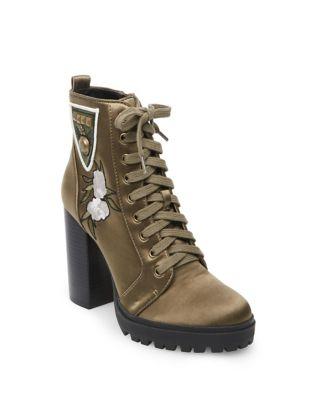 Steve Madden Laurie Satin Patch Boots