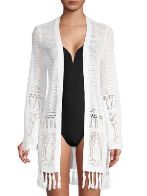 Tommy Bahama Open Front Crochet Cardigan