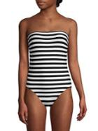 Kate Spade New York Cape May Striped Bandeau One-piece Swimsuit