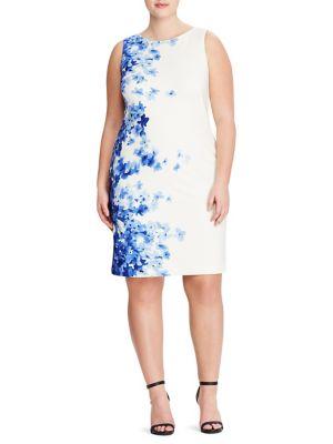 Lauren Ralph Lauren Plus Toraline Floral Crepe Dress