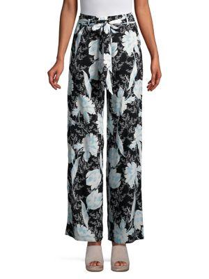 Miss Selfridge Floral-print Wide-leg Trousers