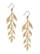 Lucky Brand Goldtone Leaf Drop Earrings