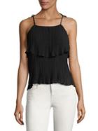 Design Lab Tiered Pleated Tank Top