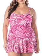 Lauren Ralph Lauren Plus Paisley Bandeau Swim Dress