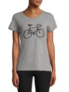 French Connection Bike Graphic Cotton Tee