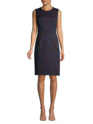 Kobi Halperin Sleeveless Jacquard Sheath Dress