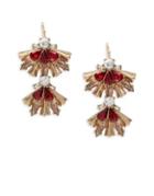 Robert Rose Stone Accented Double Drop Earrings