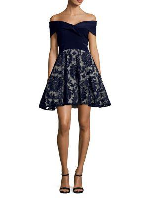 Xscape Off-the-shoulder Party Dress