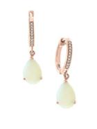 Effy 14k Rose Gold, Opal & Diamond Drop Earrings