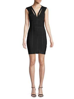 Jump V-neck Bodycon Dress