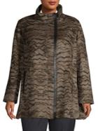 Rafaella Plus Safari Printed Coat