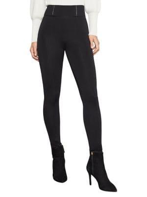 Bcbgmaxazria Faux Leather-trimmed Ponte Leggings