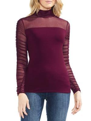 Vince Camuto Estate Jewels Ruched-sleeve Blouse