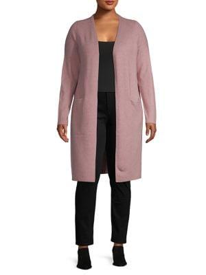 Vero Moda Curve Plus Long Wool-blend Open Cardigan