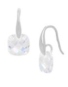 H Halston Cubic Zirconia Panel Crystal Square Drop Earrings