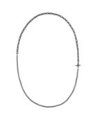 Michael Kors Fashion Grey Round Glass Pearls, Crystal And Stainless Steel Necklace