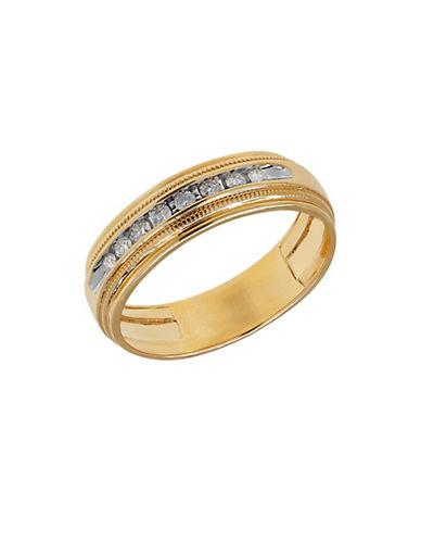 Lord & Taylor Channel-set Diamond And 14k Yellow Gold Ring