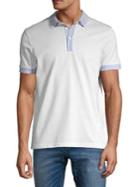 Boss Contrast-trip Cotton Polo