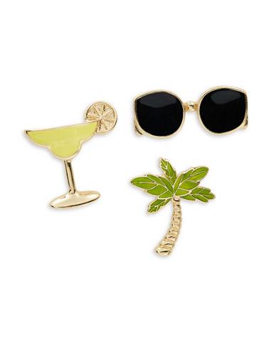 Design Lab Lord & Taylor Sunglasses, Palm And Margarita Pin Set