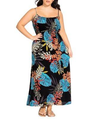 City Chic Plus Tahiti Maxi Dress