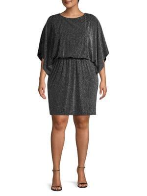 Eliza J Plus Dolman-sleeve Blouson Dress