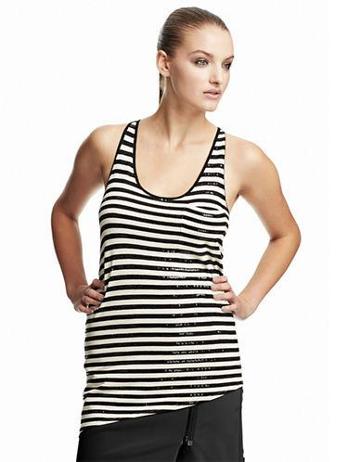 Dkny Striped Tank With Sequins