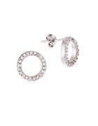 Lord & Taylor Cubic Zirconia Circle Stud Earrings