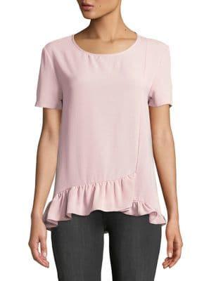 Lord & Taylor Short-sleeve Ruffled Top