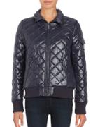 French Connection Quilted Zip-front Coat
